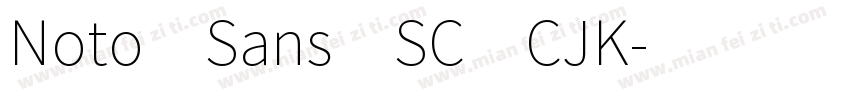 Noto Sans SC CJK字体转换